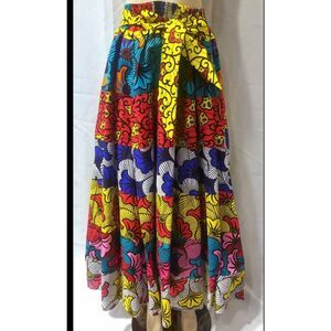 African Patterned A-Line Skirt